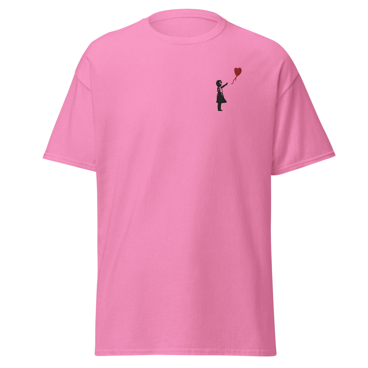 Embroidered Balloon girl T shirt - Azalea