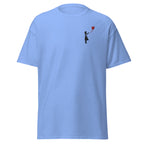 Embroidered Balloon girl T shirt - Carolina Blue