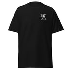 Embroidered White Flower Thrower T shirt - Black