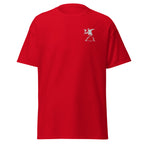 Embroidered White Flower Thrower T shirt - Red