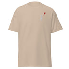 Embroidered White Balloon girl T shirt - Sand