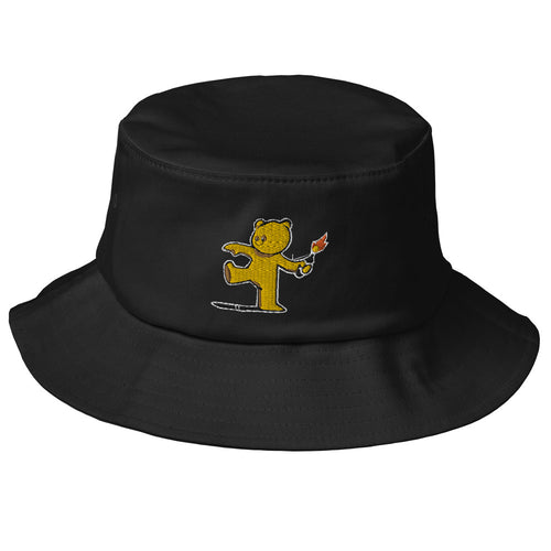Embroidered Teddy Bear Bomber Bucket Hat