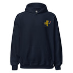 Embroidered Teddy Bear Bomber Hoodie - Navy
