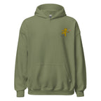 Embroidered Teddy Bear Bomber Hoodie - Military Green