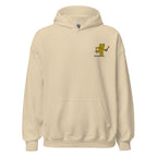 Embroidered Teddy Bear Bomber Hoodie - Sand