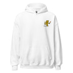 Embroidered Teddy Bear Bomber Hoodie - White