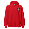 Embroidered Shooting Panda Hoodie - Red