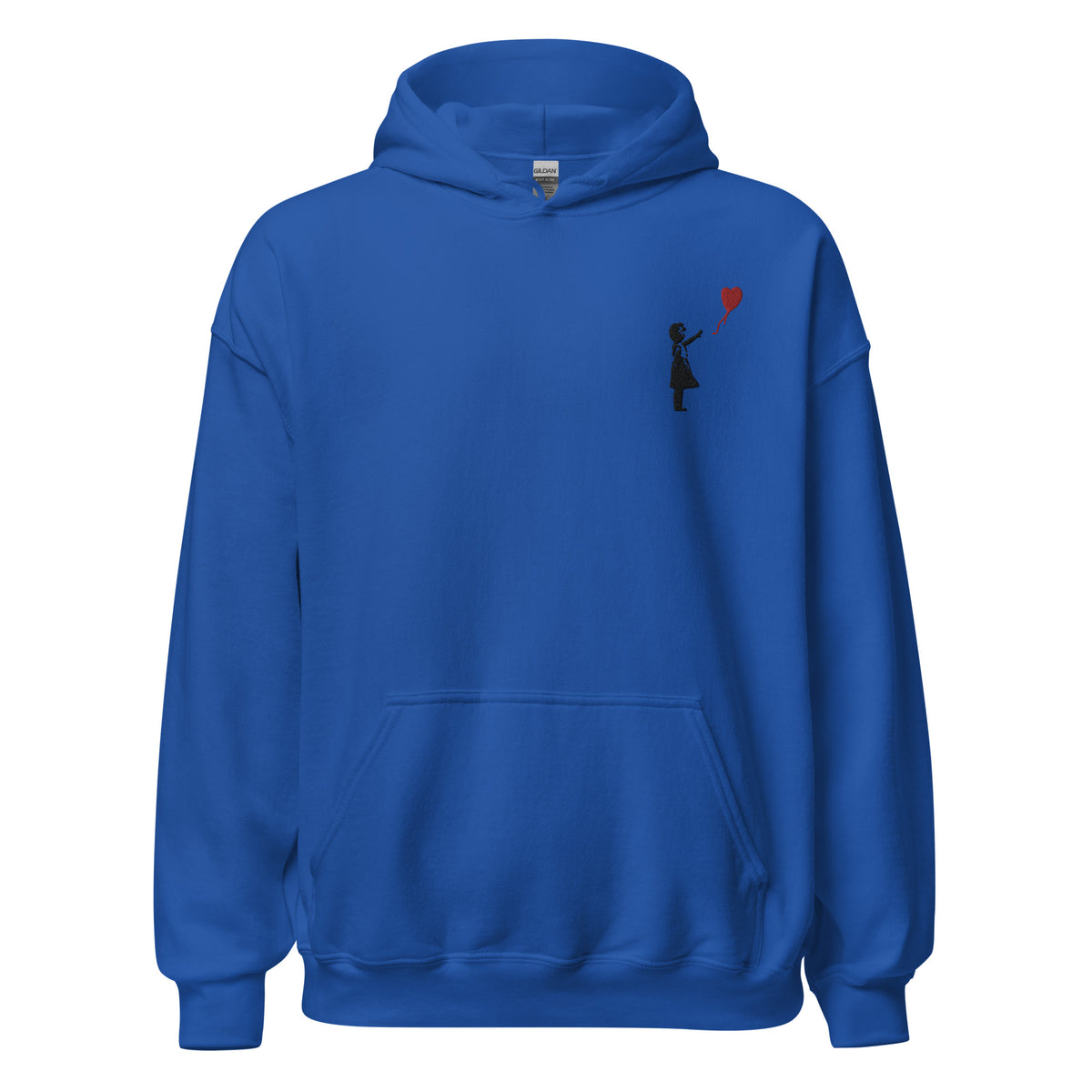 Embroidered Balloon girl Hoodie - Royal