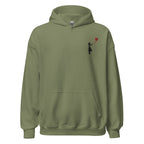 Embroidered Balloon girl Hoodie - Military Green