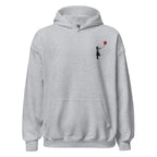 Embroidered Balloon girl Hoodie - Sport Grey