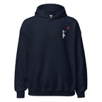 Embroidered White Balloon girl - Navy