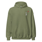 Embroidered White Balloon girl - Military Green