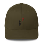 Embroidered Balloon girl Baseball Cap - Olive