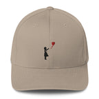 Embroidered Balloon girl Baseball Cap - Khaki