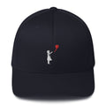 Embroidered White Balloon girl Baseball Cap - Dark Navy