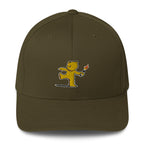 Embroidered Teddy Bear Bomber Baseball cap - Olive