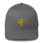 Embroidered Teddy Bear Bomber Baseball cap - Grey