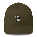 Embroidered Shooting Panda Baseball cap - Olive