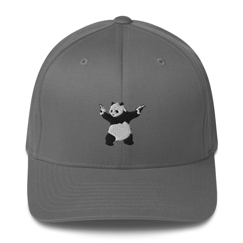 Embroidered Shooting Panda Baseball cap - Grey