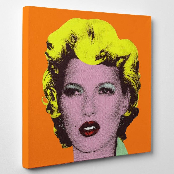 Banksy Canvas Print - Kate Moss - Orange