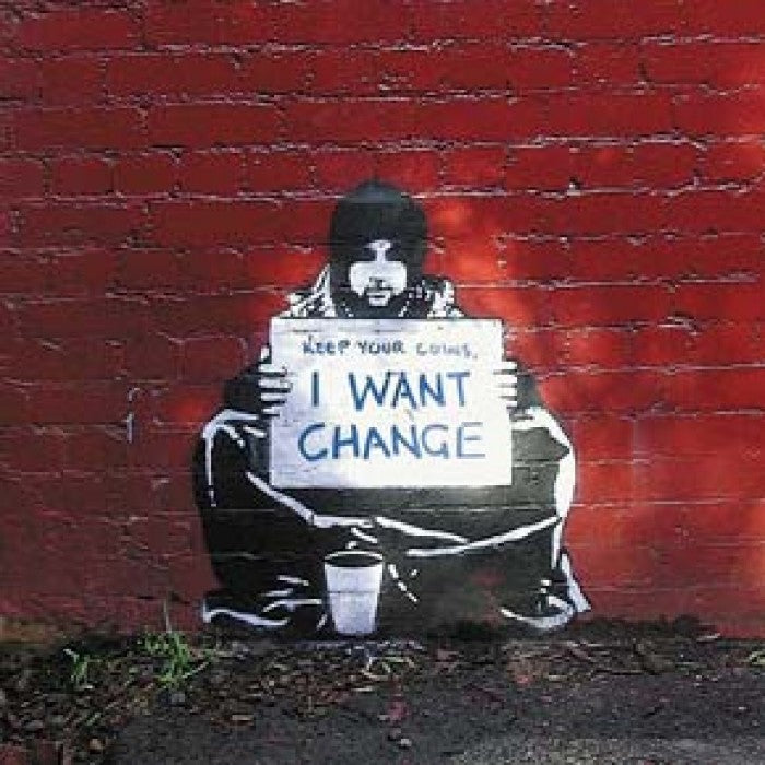 Banksy Canvas Print - I want change