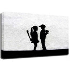 Banksy Canvas Print - Boy Meets Girl