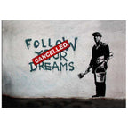Banksy Canvas Print - Cancelled Dreams