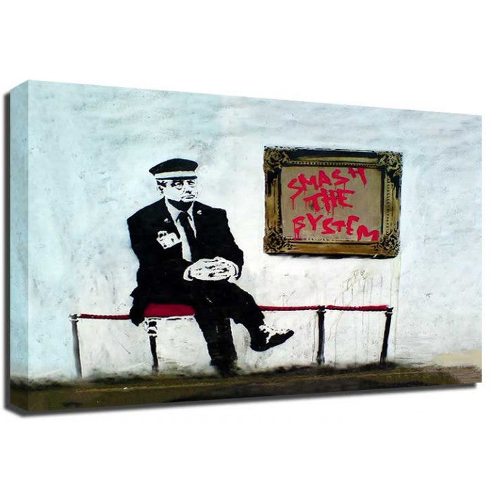 Banksy Canvas Print - Gallery Guard