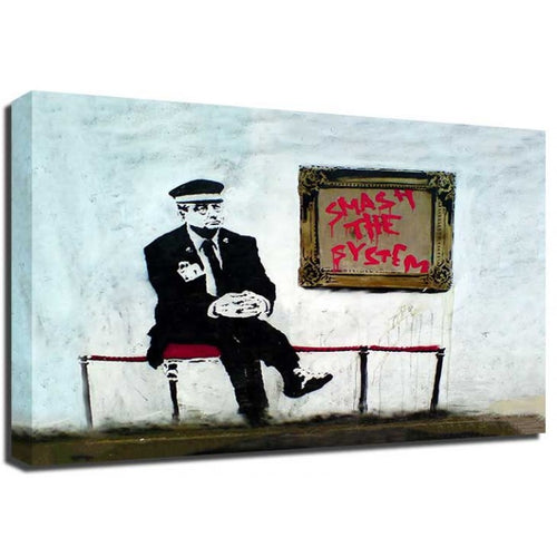 Banksy Canvas Print - Gallery Guard