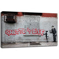 Banksy Canvas Print - Ghetto 4 life