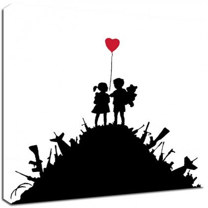 Banksy Canvas Print - Kids With Guns