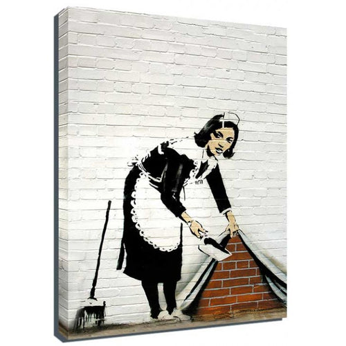 Banksy Canvas Print - Maid