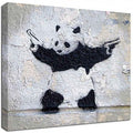 Banksy Canvas Print - Panda Wall