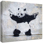 Banksy Canvas Print - Panda Wall