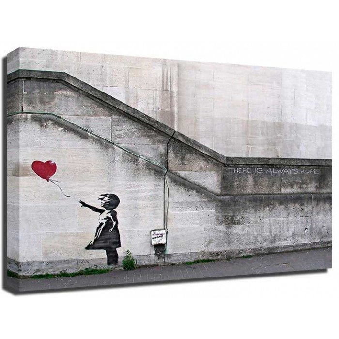 Banksy Canvas Print - Red Balloon Girl No 2