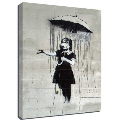 Banksy Canvas Print - Umbrella Girl