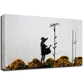 Banksy Canvas Print - Flower Aerial