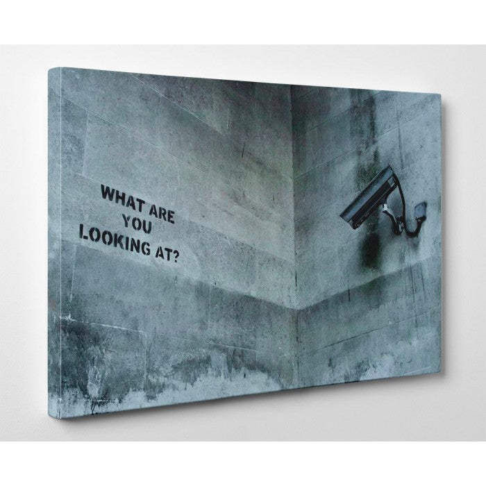Banksy Canvas Print - What Are You Looking At