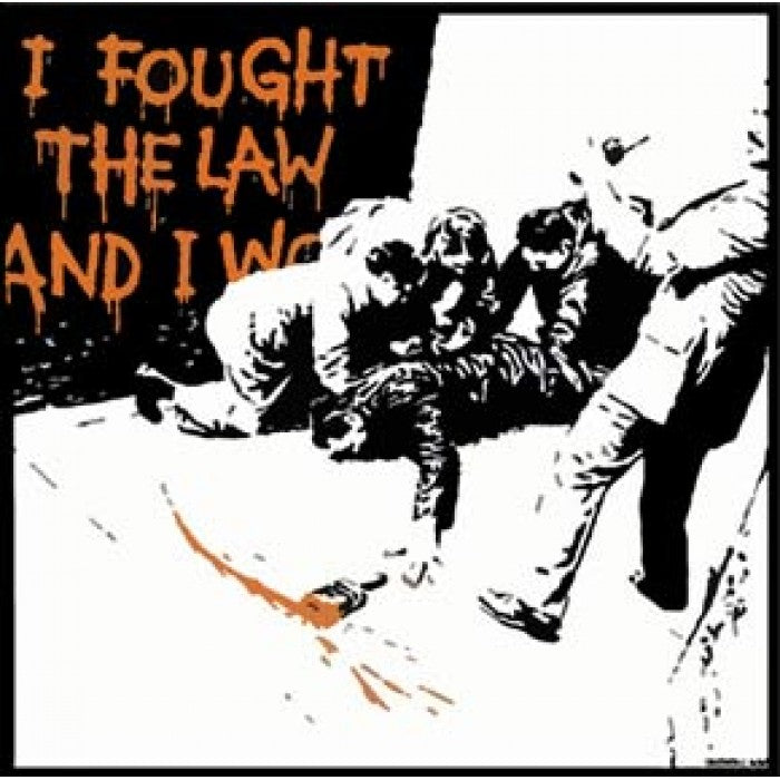 Banksy Canvas Print - Fought The Law