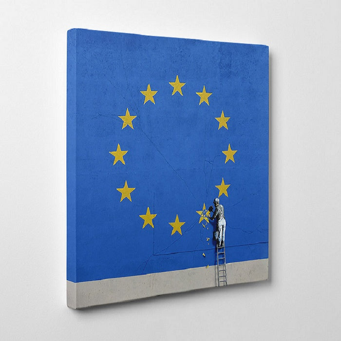 Banksy Canvas Print -Brexit EU Flag