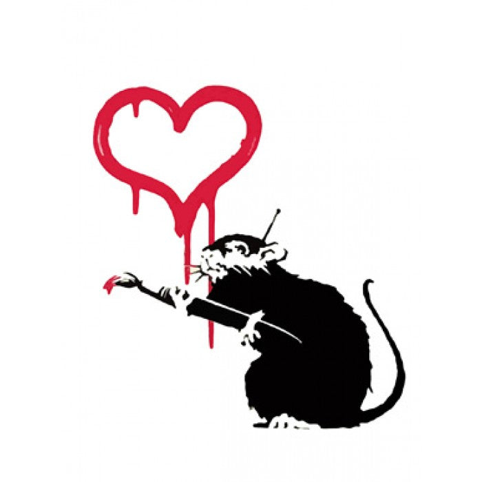 Banksy Canvas Print - Love Rat