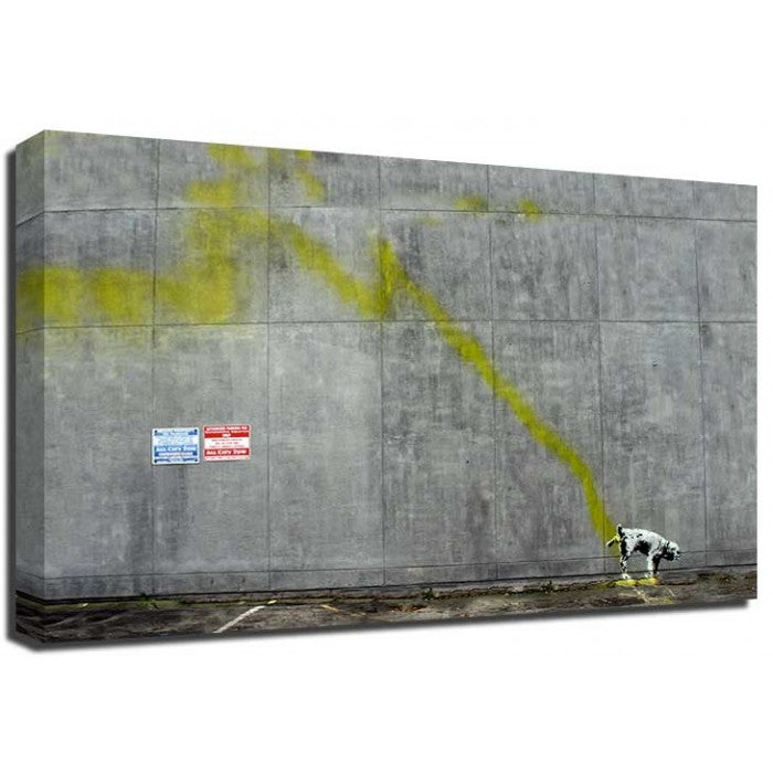 Banksy Canvas Print - Pissing Dog