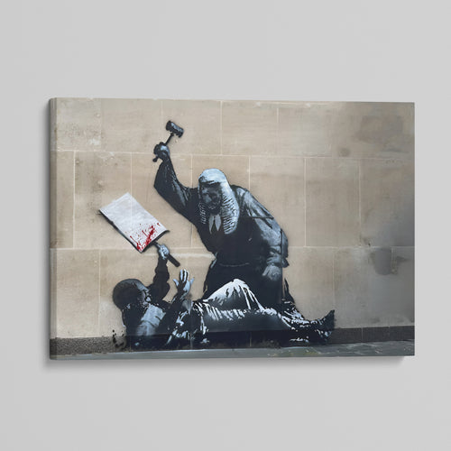 Banksy Canvas Print - Royal Courts of Justice