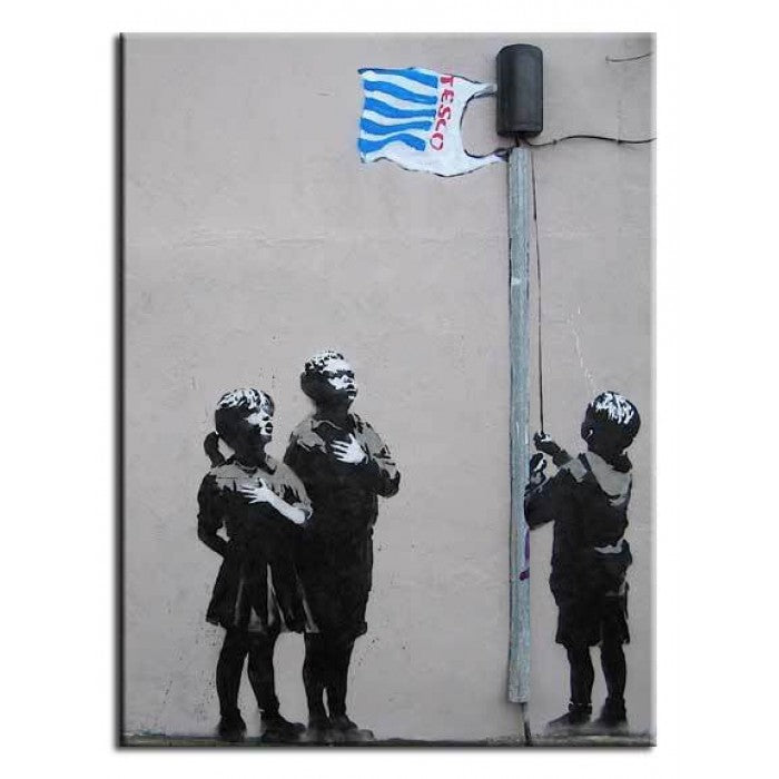 Banksy Canvas Print - Tesco Kids