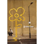 Banksy Canvas Print - Yellow Flower
