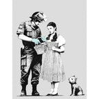 Banksy Canvas Print - Stop And Search