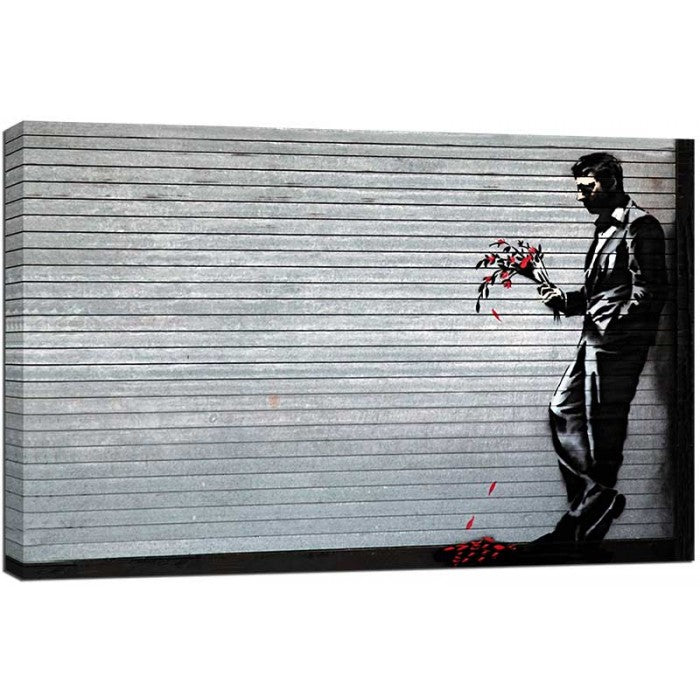 Banksy Canvas Print - Lover Waiting
