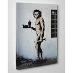 Banksy Canvas Print - Caveman