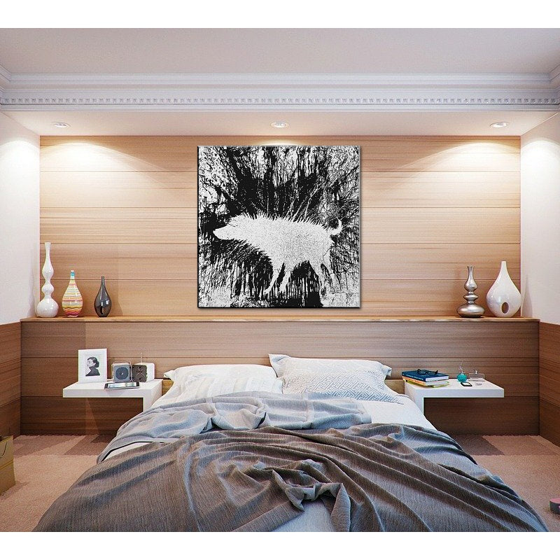 Banksy Canvas Print - Wet Dog