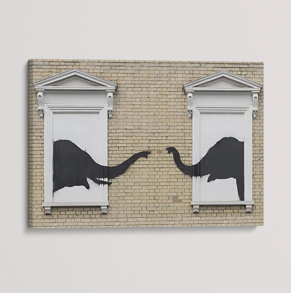 Banksy Canvas Print - Elephants